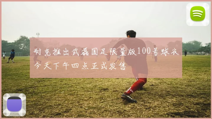 耐克推出武磊国足限量版100号球衣今天下午四点正式发售